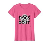 They Eating The Dogs Made Me Do It - Humour Amusant pour Animal de Compagnie T-Shirt, Femme, Rose Chiné, L
