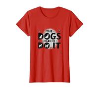 They Eating The Dogs Made Me Do It - Humour Amusant pour Animal de Compagnie T-Shirt, Femme, Rouge, S