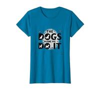 They Eating The Dogs Made Me Do It - Humour Amusant pour Animal de Compagnie T-Shirt, Femme, Saphir, L