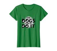They Eating The Dogs Made Me Do It - Humour Amusant pour Animal de Compagnie T-Shirt, Femme, Vert Kelly, L