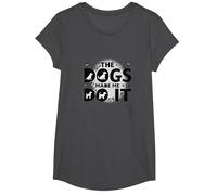 They Eating The Dogs Made Me Do It - Humour Amusant pour Animal de Compagnie T-Shirt, Fille, Chiné Foncé, S