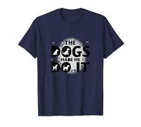 They Eating The Dogs Made Me Do It - Humour Amusant pour Animal de Compagnie T-Shirt, Homme, Bleu Marine, 3XL