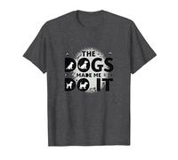They Eating The Dogs Made Me Do It - Humour Amusant pour Animal de Compagnie T-Shirt, Homme, Chiné Foncé, 4XL