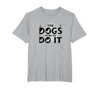 They Eating The Dogs Made Me Do It - Humour Amusant pour Animal de Compagnie T-Shirt, Homme Grandes Tailles, Gris Chiné, 4X Tall