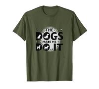 They Eating The Dogs Made Me Do It - Humour Amusant pour Animal de Compagnie T-Shirt, Homme, Olive, S