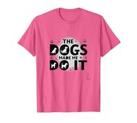 They Eating The Dogs Made Me Do It - Humour Amusant pour Animal de Compagnie T-Shirt, Homme, Rose chiné, S