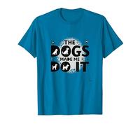 They Eating The Dogs Made Me Do It - Humour Amusant pour Animal de Compagnie T-Shirt, Homme, Saphir, 3XL