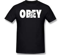 They Live Obey T Shirt 2021 Summer New Classic-Fit Short Sleeves Novelty Cotton Shirt Mens Black Manches Courtes(X-Large)