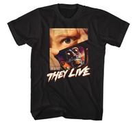 They Live T-Shirt The Face Poster by John Carpenter Official Black Cotton