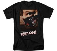They Live Tshirt Retro 80S Scifi Movie Poster Roddy Piper Graphic Tee Black M
