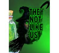 They Not Like Us: Gothic Witch Notebook: 8.5 x 11, 140 - pages