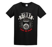 They See Me Rollin Unisex 100% Cotton Short-Sleeve T-Shirts Black XL