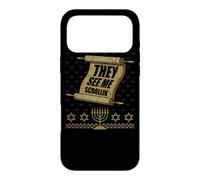 They See Me Scrollin' Happy Hanukkah Ugly Christmas Sweater Coque pour iPhone 17 Pro Max