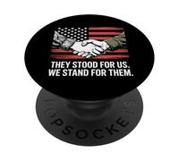 They Stood for Us We Stand for Them Journée des anciens combattants PopSockets PopGrip Adhésif