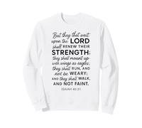 They That Wait Upon The Lord Isaiah 40:31 Verse biblique Faith Sweatshirt