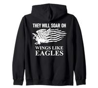 They Will Soar Wings Like Eagle Christian Isaiah 40:31 Bible Sweat à Capuche