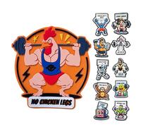 THEYET Patch CrossFit brodé et aimant pour sac à dos tactique et gilet | Fermeture à crochet et boucle | Accessoire Gym et Cross Training | Insigne Sac à dos Airsoft Homme et Femme (Chicken Leg)
