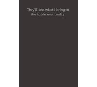 They'll see what I bring to the table eventually