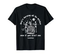 They're Burning All The Witches Halloween Skeleton Dancing T-Shirt