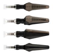 THGKL Clignotant Clignotant De Moto, Lumière 12V, Flux D'épée En T Bicolore Lampe Signaux Fluides, Boulon M10, Accessoires Universels(4pcs Red)