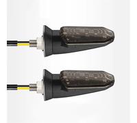 THGKL Clignotant Lampe De Moto Clignotant Ambre, Indicateurs Lumineux Universels, 1/2 Pièces(2pcs gray)