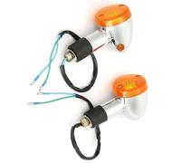 THGKL Clignotant Pour Harley Pour Davidson Pour H-ONDA Clignotants De Moto, Ambre Pour La Plupart Des Motos Filetées 10mm(Orange lens)