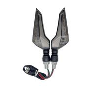 THGKL Clignotant Type D'eau Qui Coule, Clignotants De Moto, Indicateurs Lumineux Couleur Ambre, Accessoires Universels(Blue Yellow)