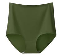 ThiCc Culottes En Soie Pour Femmes - Culottes Cheeky En Satin Extensible Sans Couture Taille Haute Et Amincissantes Culottes De Bikini Pour Dames (Verte,XXL)