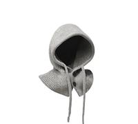 ThiCc Écharpe à capuche en tricot pour femme avec bouton - Cagoule d'hiver chaude tout-en-un en tricot doux et confortable protection des oreilles pour les activités de plein air, bandana tricoté
