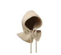 ThiCc Écharpe à capuche en tricot pour femme avec bouton - Cagoule d'hiver chaude tout-en-un en tricot doux et confortable protection des oreilles pour les activités de plein air, bandana tricoté