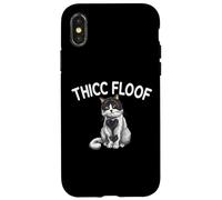 Thicc Floof Funny Cat pour Homme et Femme. Coque pour iPhone X/XS