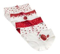 ThiCc Lot de 5 slips mignons en coton pour femme - Style japonais kawaii - Taille mi-haute - Couverture complète - Doux - Motif lapin - Ours - Fraise - Confortable - Pour le quotidien, #1, M