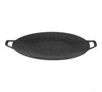 Thick Carbon Steel BBQ Plate 32cm Induction Ready(E) | Maifan stone coating, non- pour surface, easy food release, quick cleaning, 32x30.5cm size