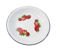 Thick Enamel Plate, Classic Fruit, 19.5/24 Cm, Large Cutlery, Garden, Enameled Kitchen Plates(24cm-A)