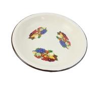 Thick Enamel Plate, Classic Fruit, 19.5/24 Cm, Large Cutlery, Garden, Enameled Kitchen Plates Pour Fondue Et Barbecue