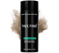 Thick Fiber - Flacon de fibres capillaires pour cheveux clairsemés, rendez les cheveux plus épais en quelques secondes, pour homme et femme, 25 g, châtain clair