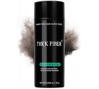 Thick Fiber - Flacon de fibres capillaires pour cheveux clairsemés, rendez les cheveux plus épais en quelques secondes, pour homme et femme, 25 g, brun foncé