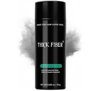 Thick Fiber - Flacon de fibres capillaires pour cheveux clairsemés, rendez les cheveux plus épais en quelques secondes, pour homme et femme, 25 g, gris