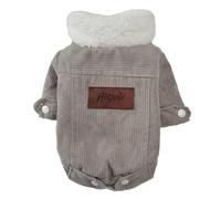 Thick Fleece Winter Coat Warm Soft Cold-Proof Windproof Dog Jacket for Schnauzers Shiba Inus Puppies Chihuahua Poodles,Gris,XS