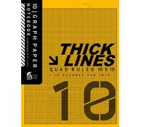 Thick Lines Graph Paper Notebook - Quad Ruled 10x10: 10 Squares Per Inch Thick Squared Grid Paper for Math, Engineering, Design & School Use | 120 Pages | Yellow Cover