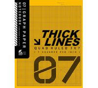Thick Lines Graph Paper Notebook - Quad Ruled 7x7: 7 Squares Per Inch Thick Squared Grid Paper for Math, Engineering, Design & School Use | 120 Pages | Yellow Cover