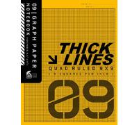 Thick Lines Graph Paper Notebook - Quad Ruled 9x9: 9 Squares Per Inch Thick Squared Grid Paper for Math, Engineering, Design & School Use | 120 Pages | Yellow Cover
