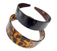 Thick Tortoise Shell Headband with Teeth for Women 1.5in No Slip Wide Retro Plastic Headbands Retro Tortoiseshell Hair Accessories (D)