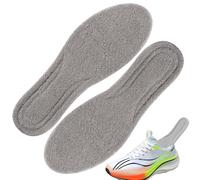 Thick Warm Wool Insoles,Snug Feet, Sheepskin Insoles,Soft Cosy Furry Shoe Replacement For Snow Boots - Beige