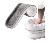 Thickened Cashmere-Like 4D Cloud Insole - Fleece-Lined Warm Comfortable Breathable Moisture-Wicking & Odor-Resistant(Grey,37-38)