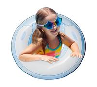 Thickened Cyan Swimming Ring with Handles - Safe Fun for Kids | Double-Layered PVC Inflatable Póol Float Ƒor Children | for Outdoor Swimming Pool Beach, Durable Leak-Proof Easy-Grip Design Adult Size