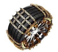 Thickened manganese steel car anti-skid chain off-road vehicle ice and snow mud sand emergency nine square double dChaînes de neige d'urgence Chaînes antidérapantes en Medium (for tires 215-235) 6pcs