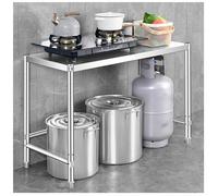 Thickened Stainless Steel Kitchen Work Table - Commercial Cutting & Food Prep Station with Open Storage Rack 23.6"x31.5" Durable Single-Layer Design for Restaurants & Home Use