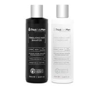 ThickTails Shampooing & Après-Shampooing Homme - Caféine, Biotine & Extraits Végétaux - Routine Croissance & Densité - Sans Sulfates, Vegan - Volume & Vitalité Cheveux - Pack Duo 2×250 ml