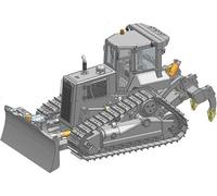 Thicon Models 58600 Planierraupe DT60 1:14 électrique Modèle fonctionnel RC kit à monter